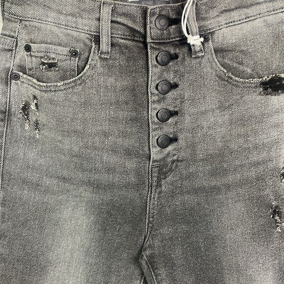 New! Pistola Cara High Rise Vintage Skinny Misguided Button Up Jeans Women's 26 - Picture 4 of 14